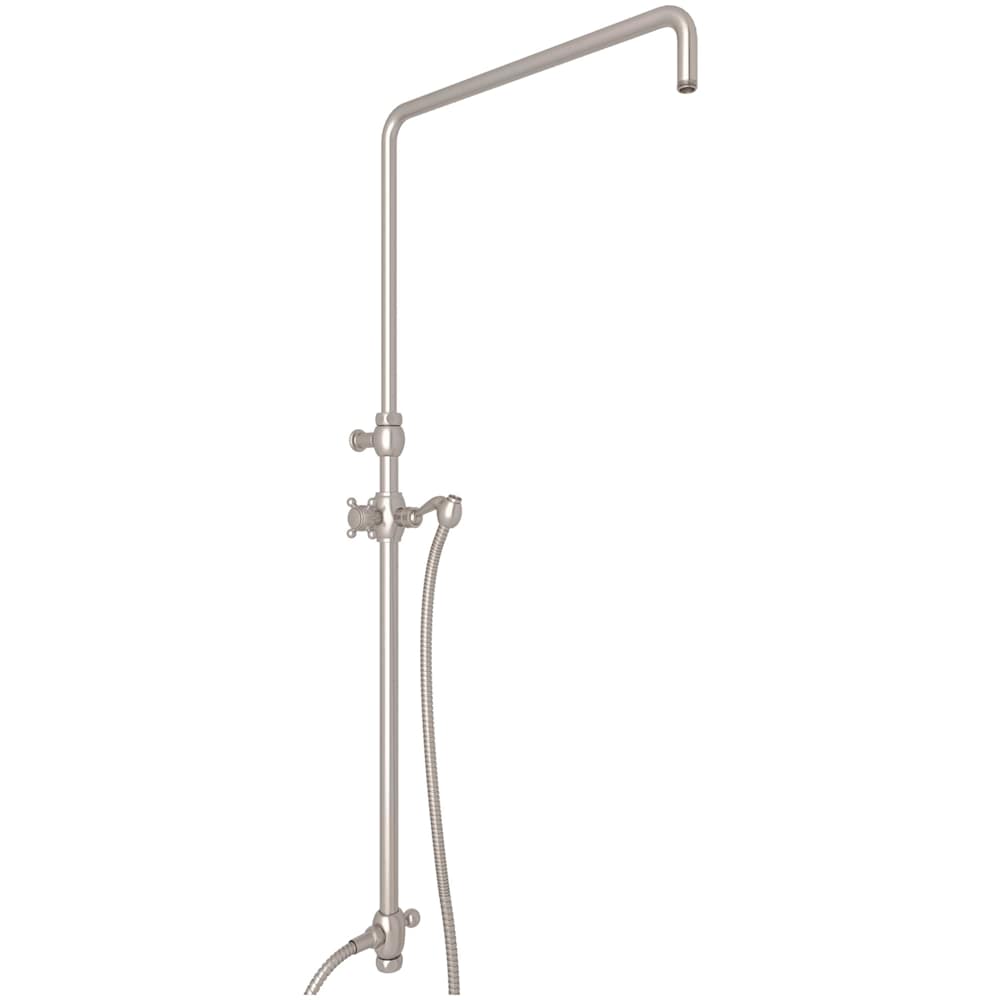 Italian Country Bath Swiveling Retrofit Shower with Slide Bar, Shower Arm, and Hose