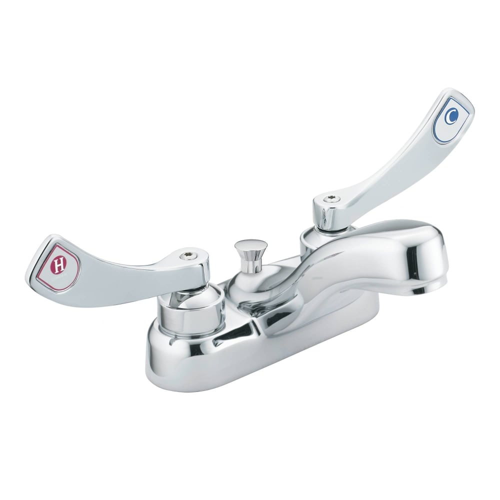 Moen Double Handle Centerset Bathroom Faucet from the M-DURA Collection (Valve Included) Chrome