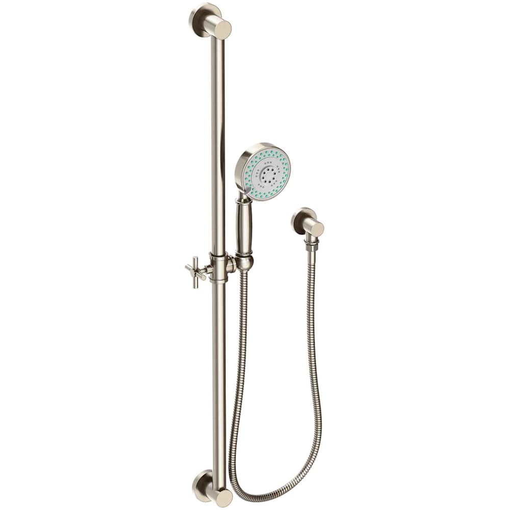 Multi-Function Hand Shower Package with Slide Bar, Hose, and Wall Supply