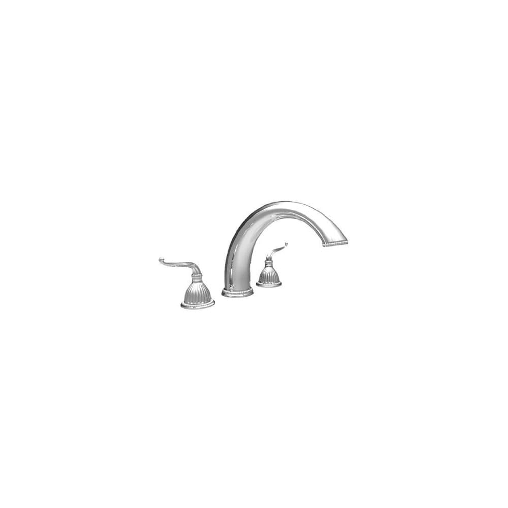 Alexandria Double Handle Deck Mounted Roman Tub Filler with Metal Lever Handles