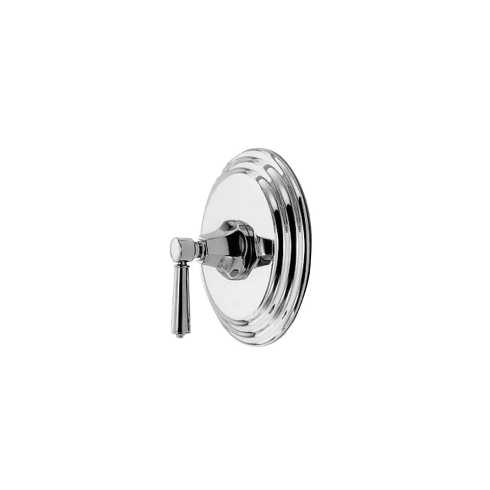 Metropole Collection Single Handle Round Pressure Balanced Shower Trim Plate Only with Metal Lever Handle
