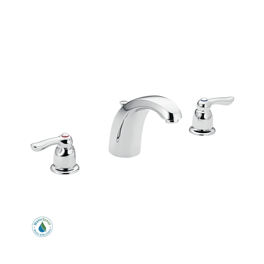 Moen Double Handle Widespread Bathroom Faucet from the M-BITION Collection (Valve Included) Chrome
