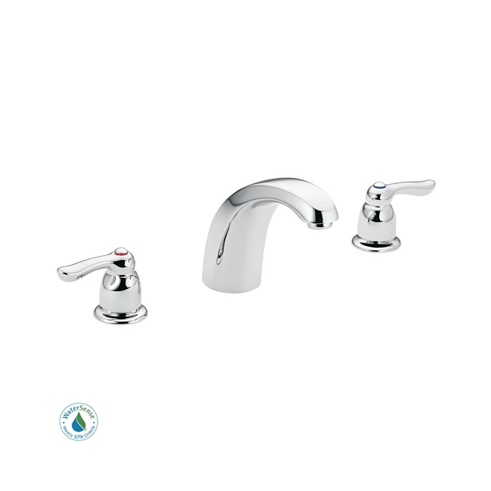 Moen Double Handle Widespread Bathroom Faucet from the M-BITION Collection (Valve Included) Chrome