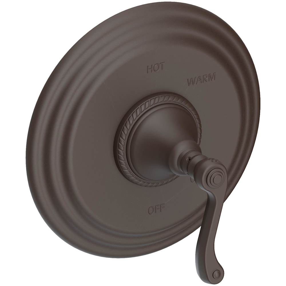Amisa Collection Single Handle Round Pressure Balanced Shower Trim Plate Only with Metal Lever Handle