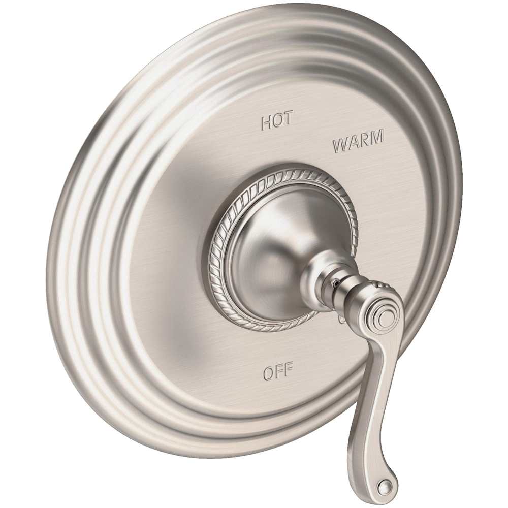 Amisa Collection Single Handle Round Pressure Balanced Shower Trim Plate Only with Metal Lever Handle