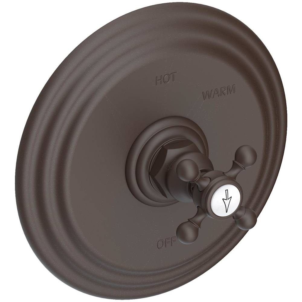 Alveston Collection Single Handle Round Pressure Balanced Shower Trim Plate Only with Metal Cross Handle