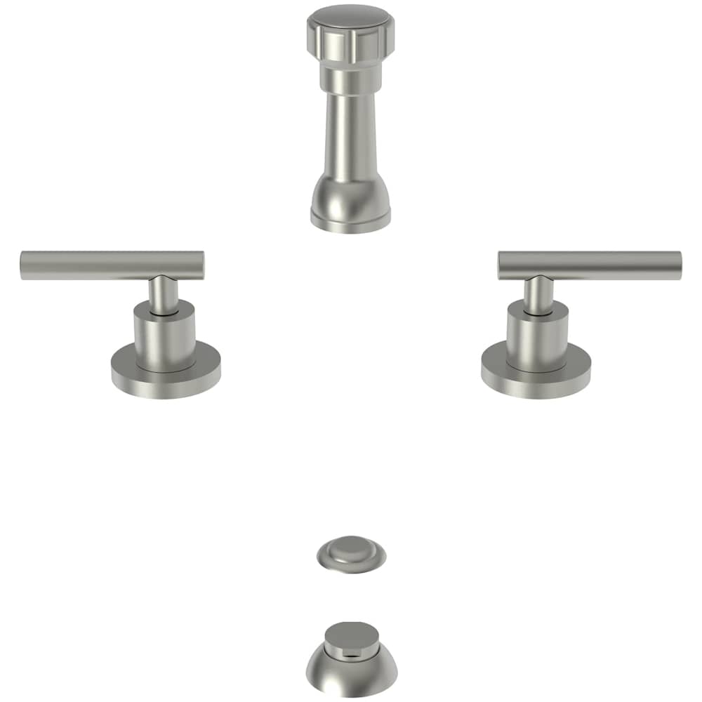 East Linear Double Handle Widespread Bidet Faucet with Vacuum Breaker and Metal Lever Handles