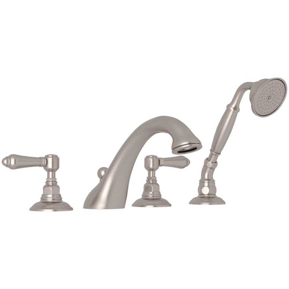 Acqui Deck Mounted Roman Tub Filler with Built-In Diverter - Includes Hand Shower