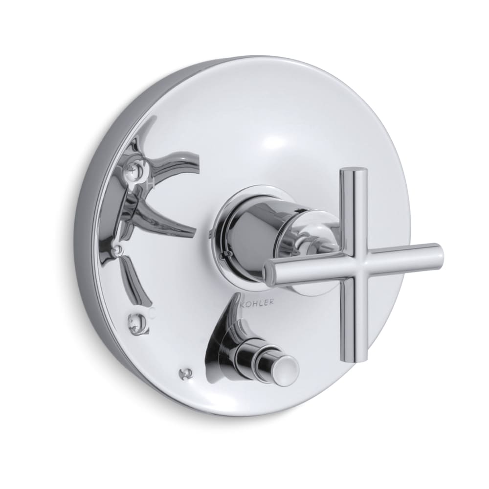 Purist Two Function Pressure Balanced Valve Trim Only with Single Cross Handle and Integrated Diverter - Less Rough In