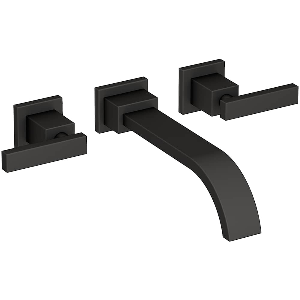 Secant 1.2 GPM Wall Mounted Widespread Bathroom Faucet