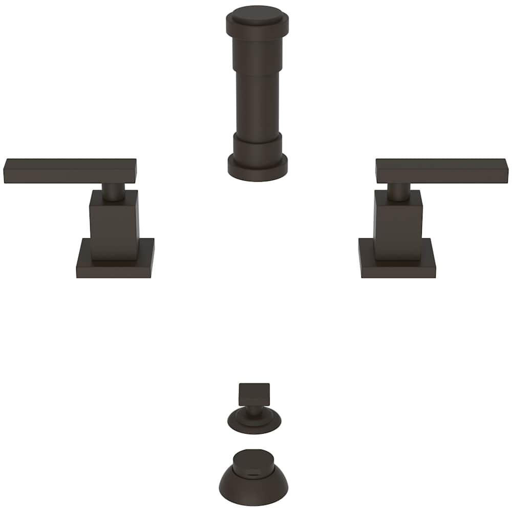 Secant Double Handle Widespread Bidet Faucet with Vacuum Breaker and Metal Lever Handles