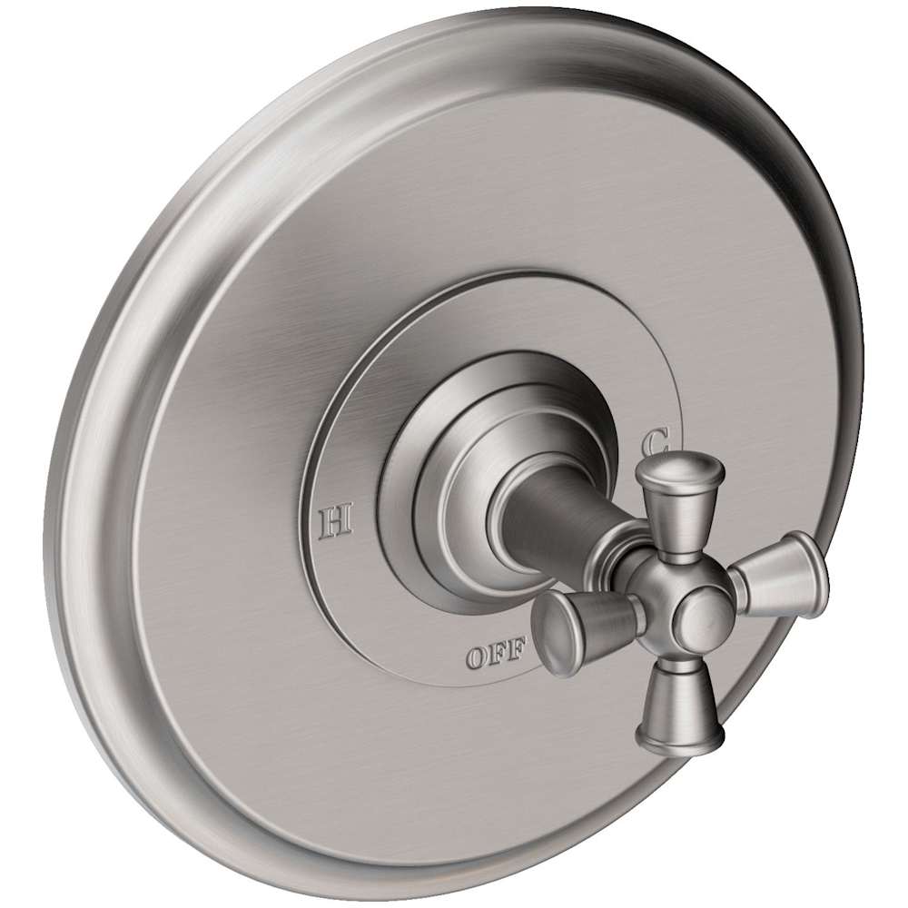 Single Handle Shower Valve Trim with Metal Cross Handle Less Shower Head for the Aylesbury and Jacobean Collections