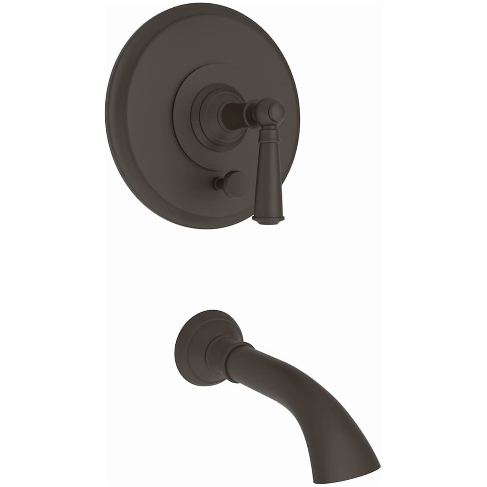 Single Handle Tub and Shower Valve Trim with Tub Spout, Shower Head, and Metal Lever Handle from the Aylesbury Collection