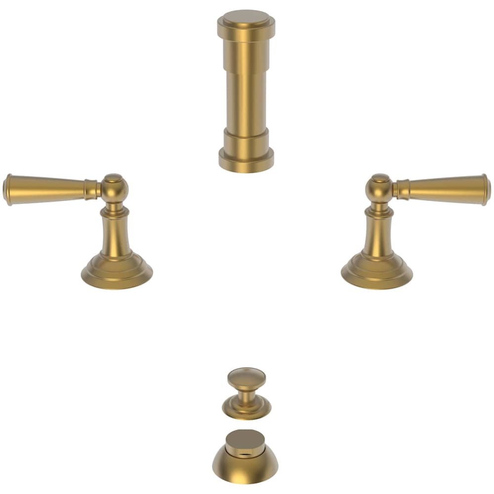 Double Handle Widespread Bidet Faucet with Vacuum Breaker and Metal Lever Handles from the Aylesbury and Jacobean Collections