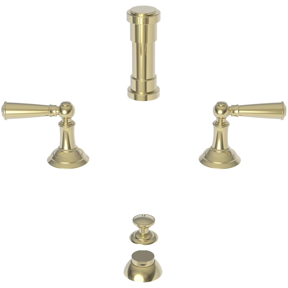 Double Handle Widespread Bidet Faucet with Vacuum Breaker and Metal Lever Handles from the Aylesbury and Jacobean Collections
