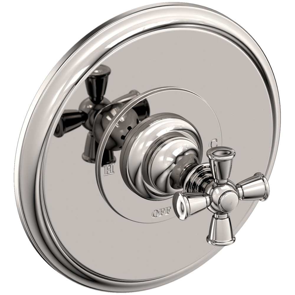 Single Handle Shower Valve Trim with Metal Cross Handle Less Shower Head from the Sutton Collection