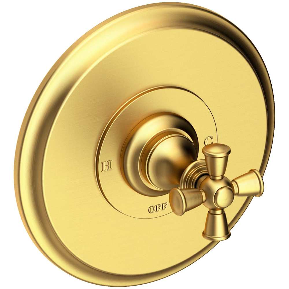 Single Handle Shower Valve Trim with Metal Cross Handle Less Shower Head from the Sutton Collection