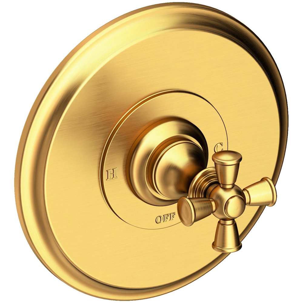 Single Handle Shower Valve Trim with Metal Cross Handle Less Shower Head from the Sutton Collection