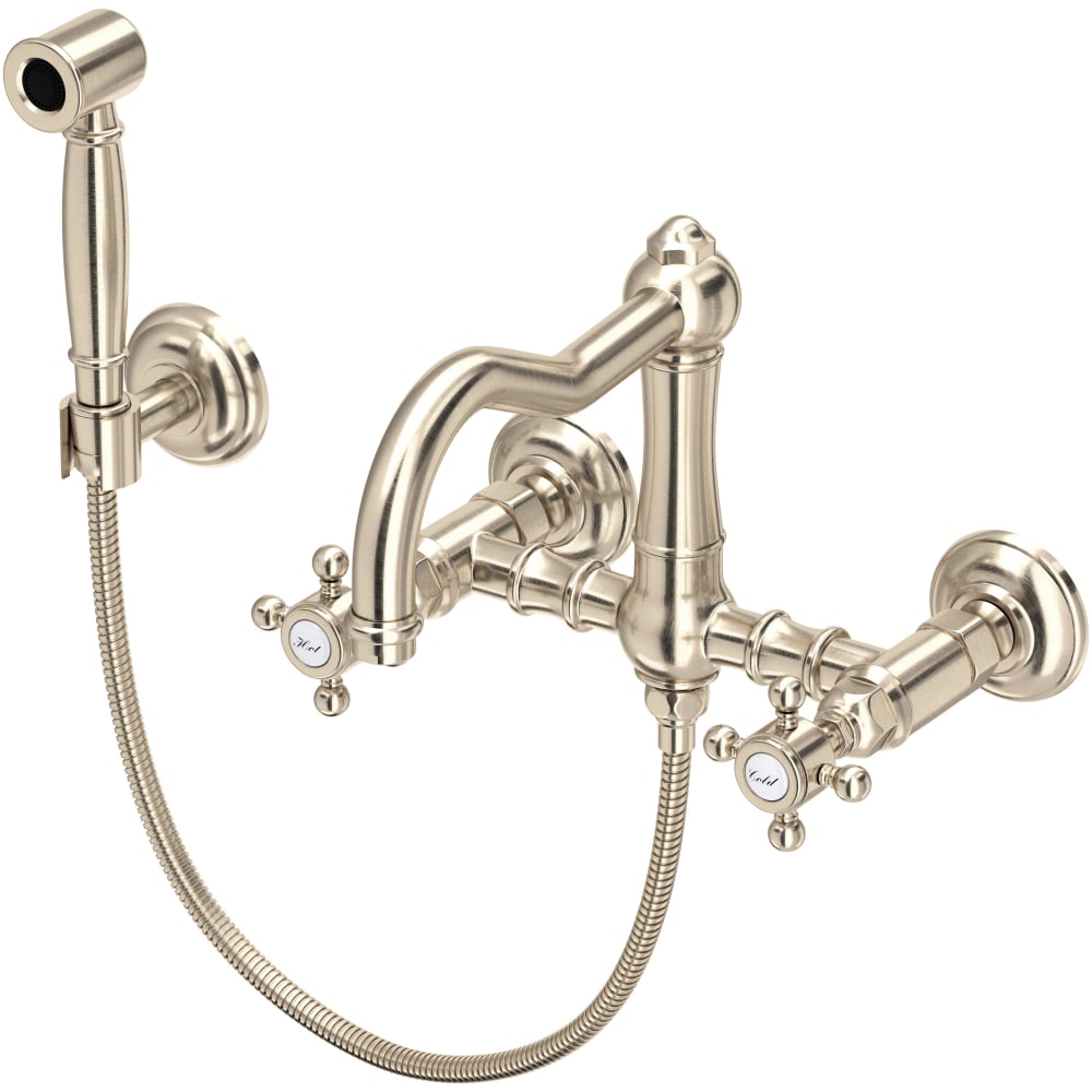 Acqui 1.5 GPM Wall Mounted Bridge Kitchen Faucet - Includes Side Spray