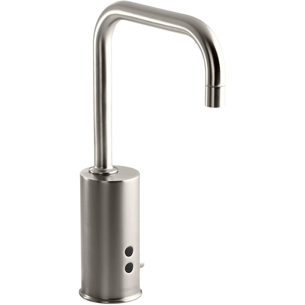 Gooseneck Single-Hole Touchless DC-Powered Commercial Faucet with Insight Technology and Temperature Mixer