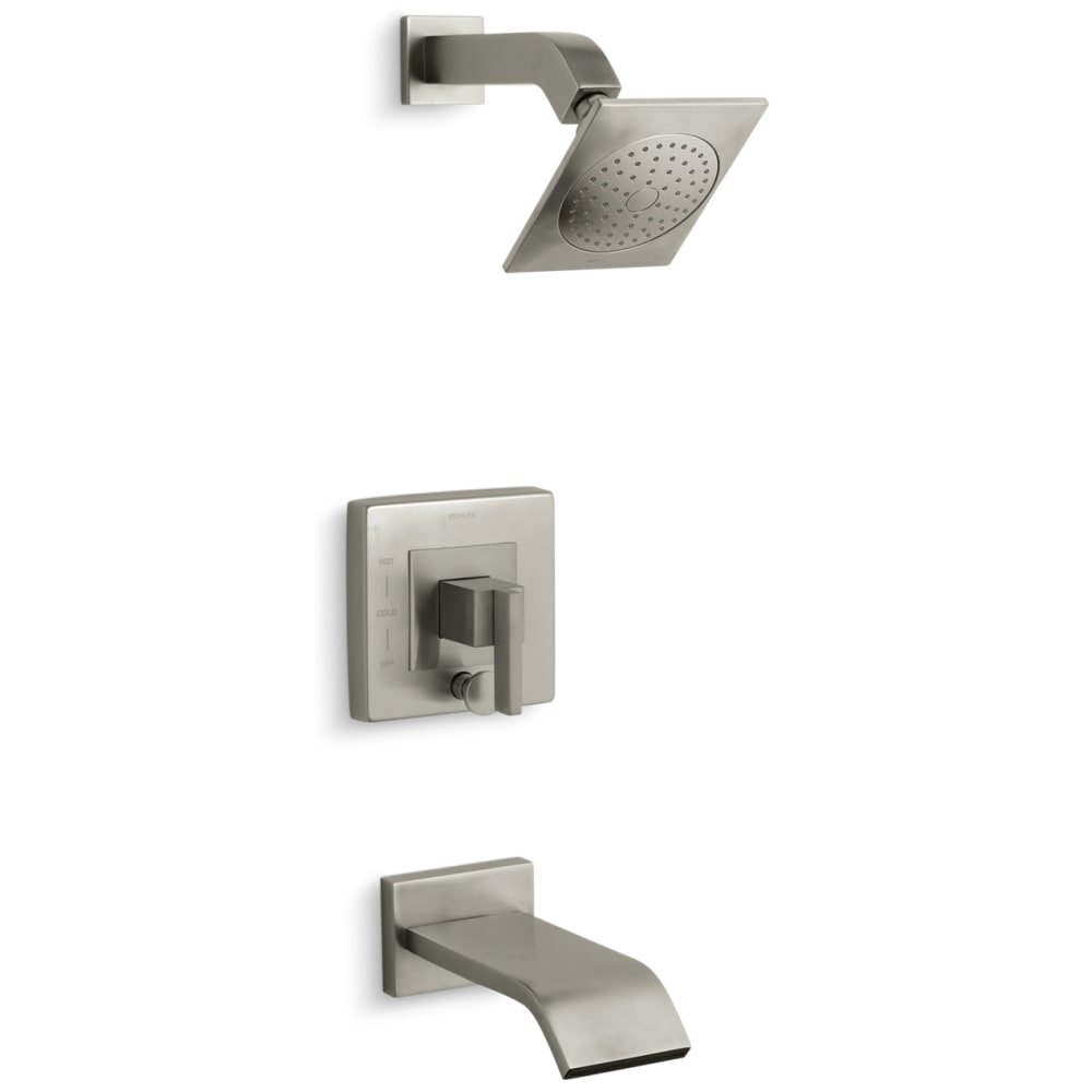 Loure Tub and Shower Trim Package with Single Function Rain Shower with Katalyst and MasterClean Technologies