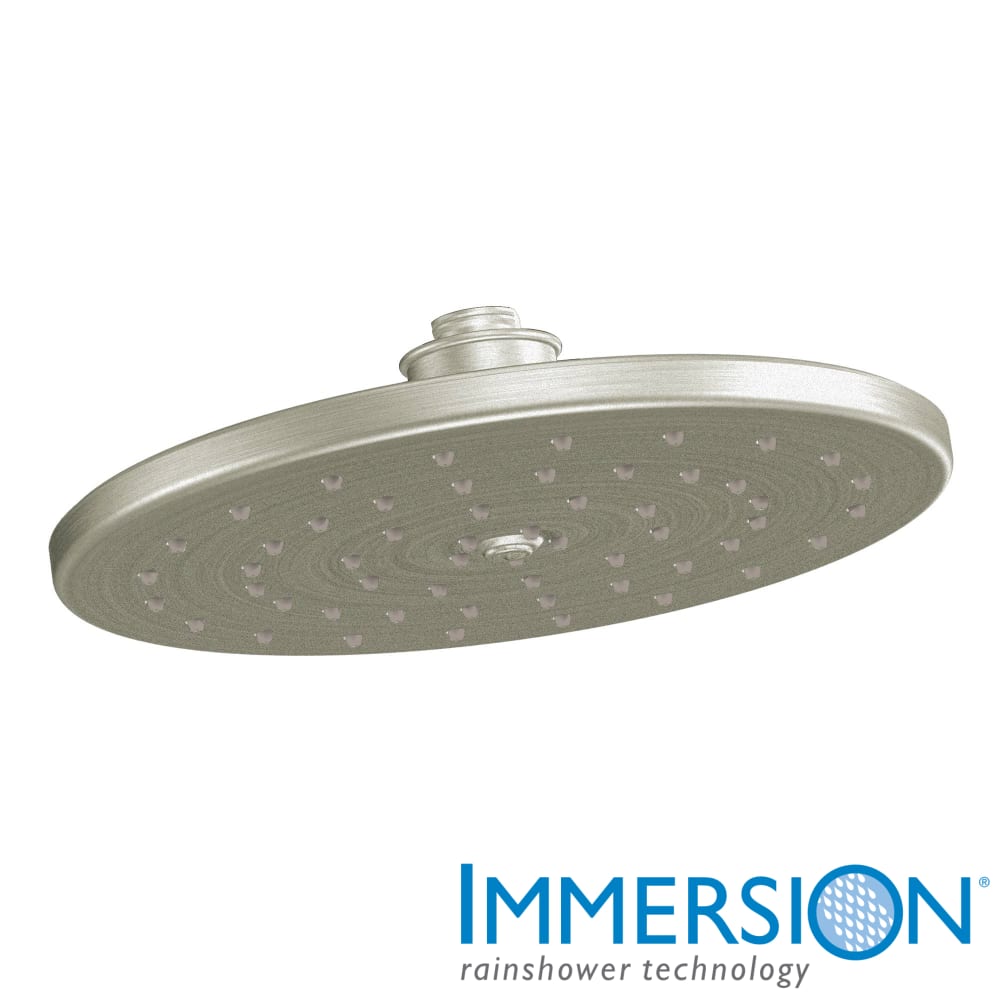 Moen Waterhill 2.5 GPM Single Function Rain Shower Head Brushed Nickel