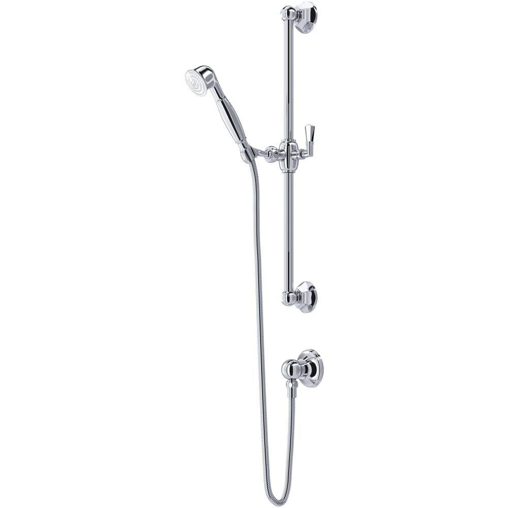 Palladian 1.8 GPM Single Function Hand Shower Package - Includes Slide Bar, Hose, and Wall Supply