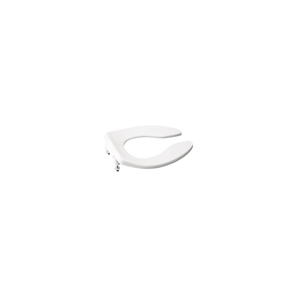 Lustra Elongated Open-Front Toilet Seat with Check Hinge and Anti-Microbial Agent