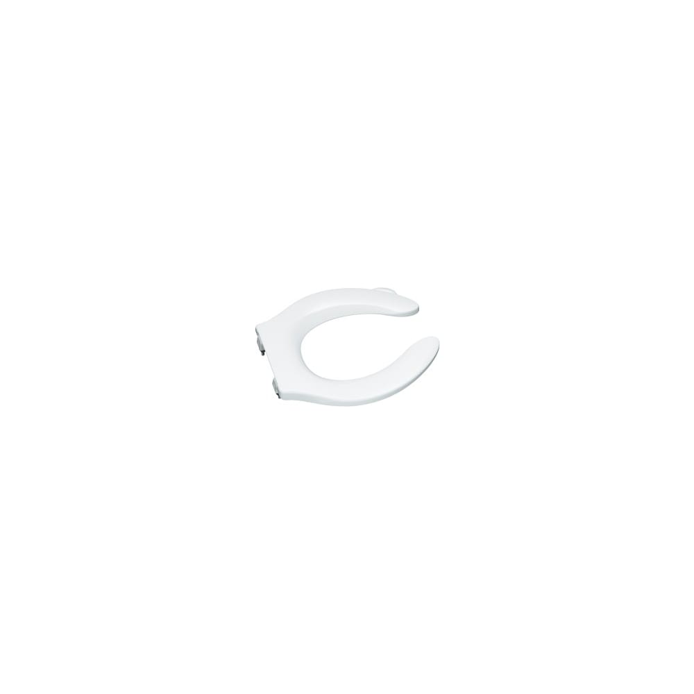 Stronghold Elongated Open-Front Toilet Seat with Quiet-Close Technology, Integrated Handle and Check Hinge