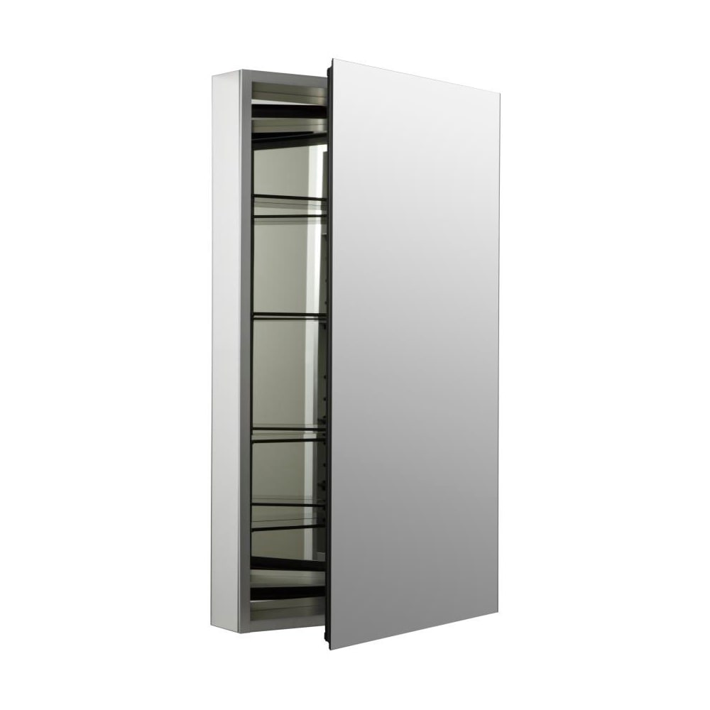 Catalan 24-1/8" x 36-1/8" Single Door Medicine Cabinet with 107 Degree Hinge and Triple Mirror Design