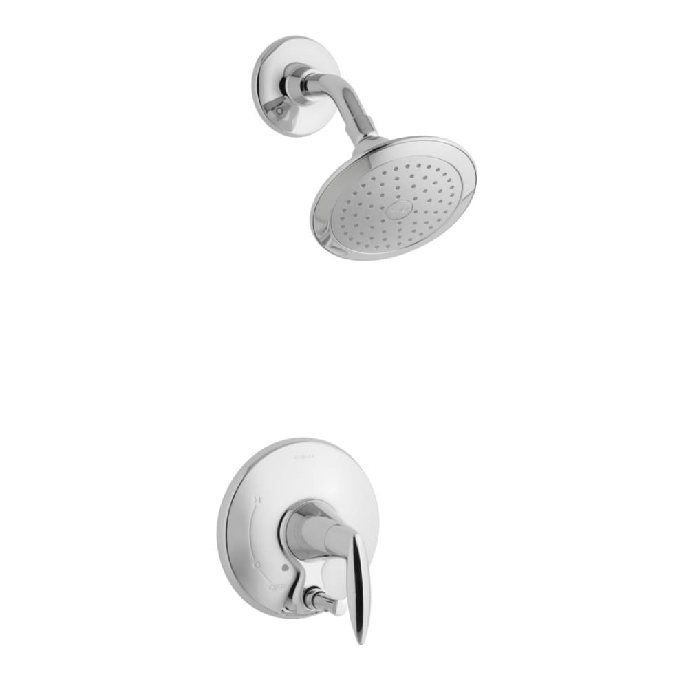Alteo Single Handle Pressure Balanced Tub and Shower Valve Trim Less Valve with Metal Lever Handle, Single Function Shower Head, and Push Button Diverter