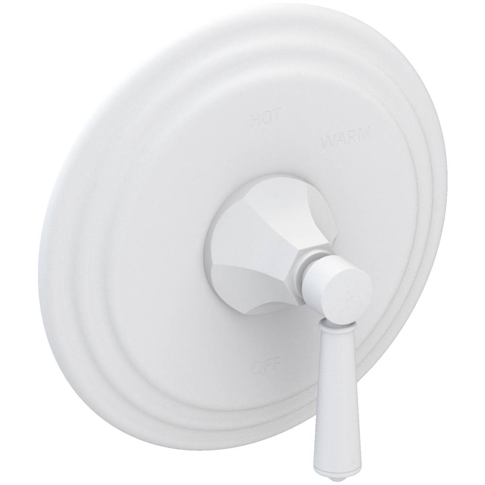Metropole Collection Single Handle Round Pressure Balanced Shower Trim Plate Only with Metal Lever Handle