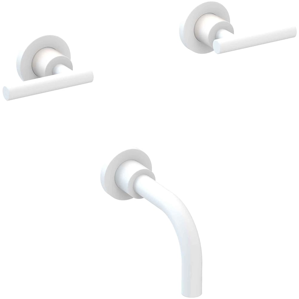East Linear Double Handle Wall Mounted Tub Filler with Metal Lever Handles