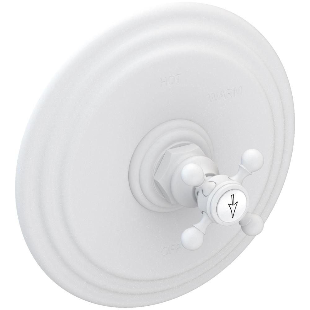 Alveston Collection Single Handle Round Pressure Balanced Shower Trim Plate Only with Metal Cross Handle