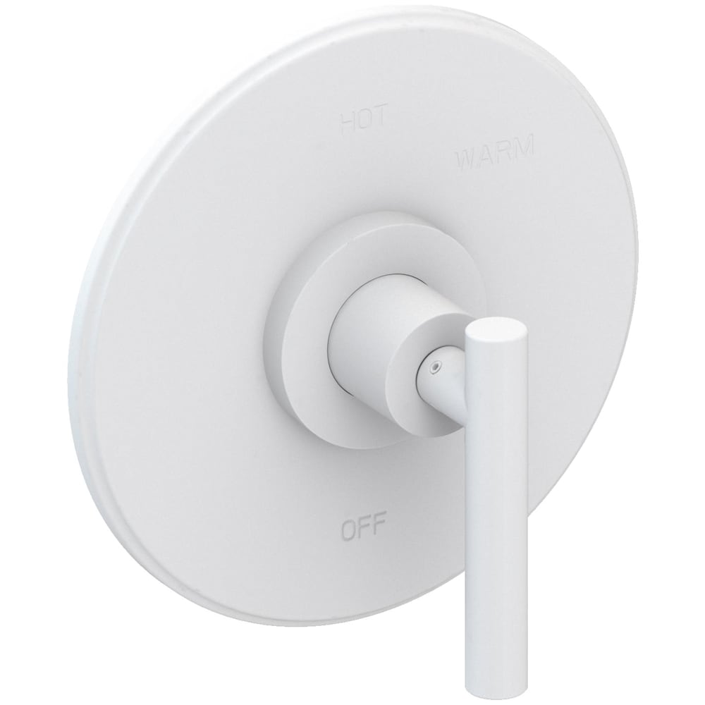 East Linear Collection Single Handle Round Pressure Balanced Shower Trim Plate Only with Metal Lever Handle