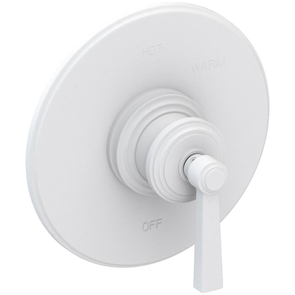 Miro Collection Single Handle Round Pressure Balanced Shower Trim Plate Only with Metal Lever Handle