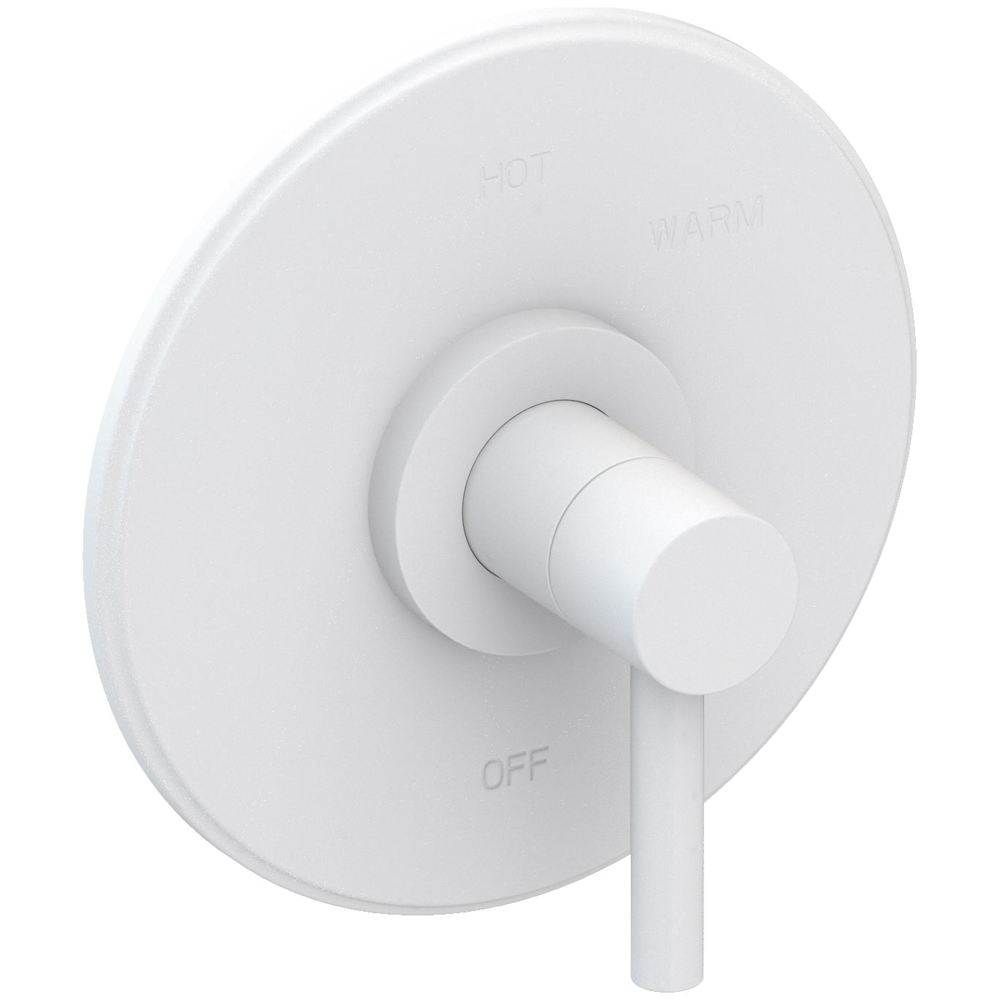 East Linear Collection Single Handle Round Pressure Balanced Shower Trim Plate Only with Metal Lever Handle