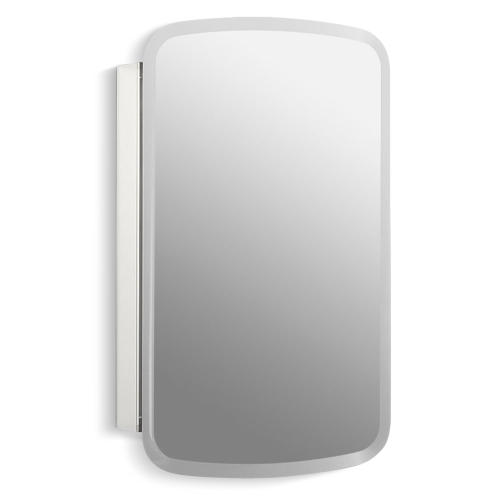 20" x 31" Single Door Reversible Hinge Frameless Mirrored Medicine Cabinet