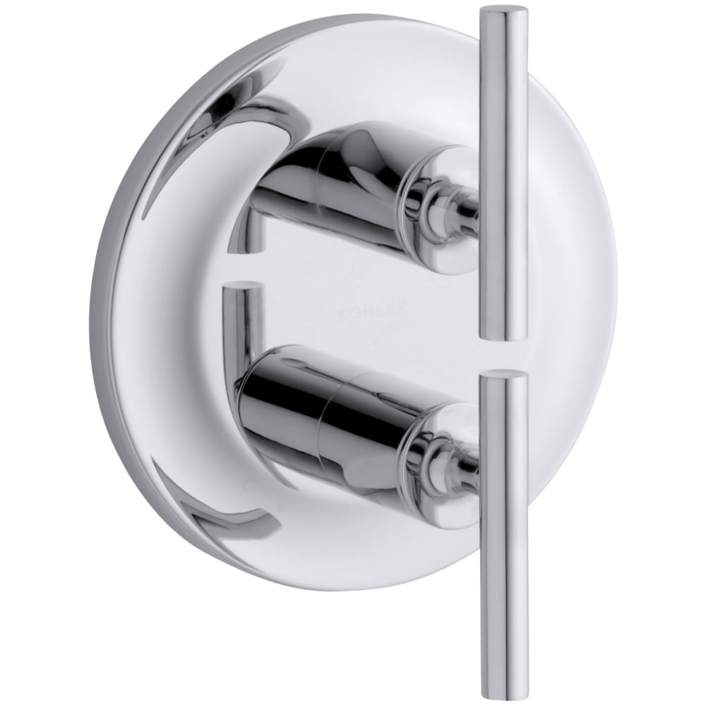 Purist Thermostatic Valve Trim Only with Dual Lever Handles and Volume Control - Less Rough In
