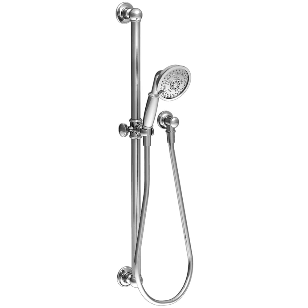 Ithaca Multi-Function Hand Shower Package with Slide Bar, Hose and Wall Supply Included