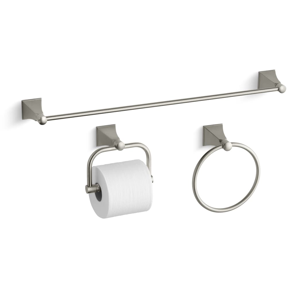 Memoirs Stately 24" Towel Bar, Towel Ring and Tissue Holder