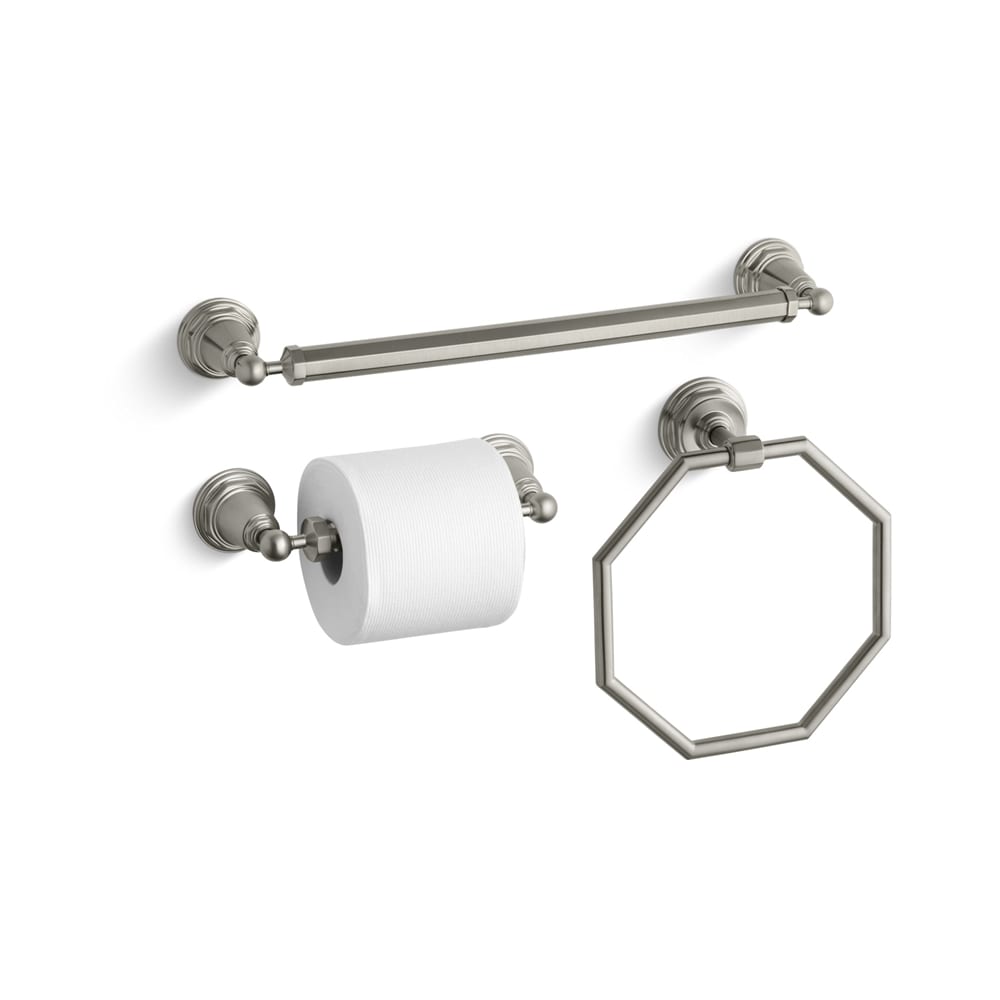 18" Towel Bar, Towel Ring and Tissue Holder