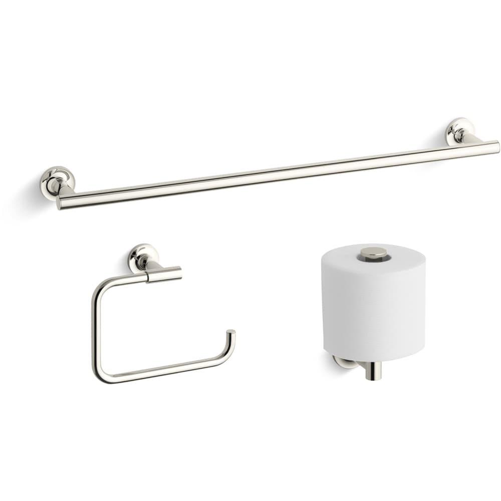 Purist 24" Towel Bar, Towel Ring and Tissue Holder