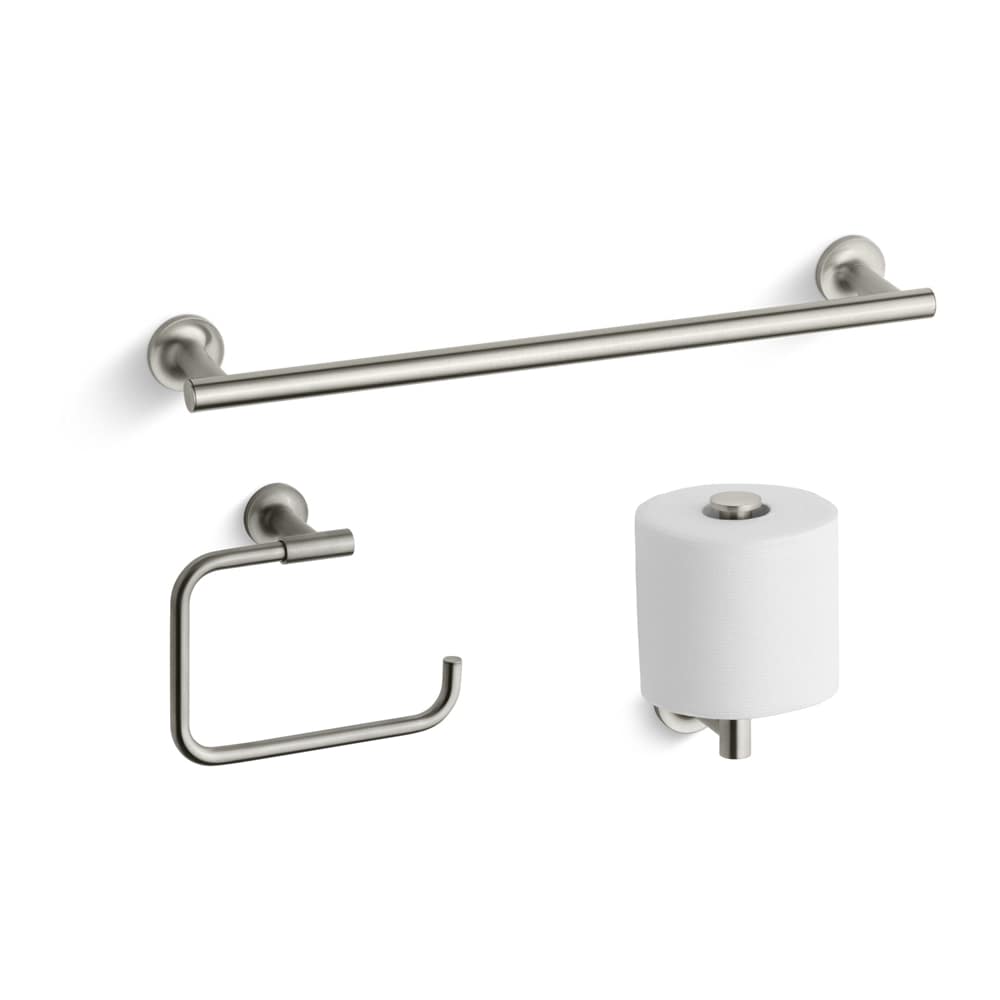 Purist 18" Towel Bar, Towel Ring and Tissue Holder