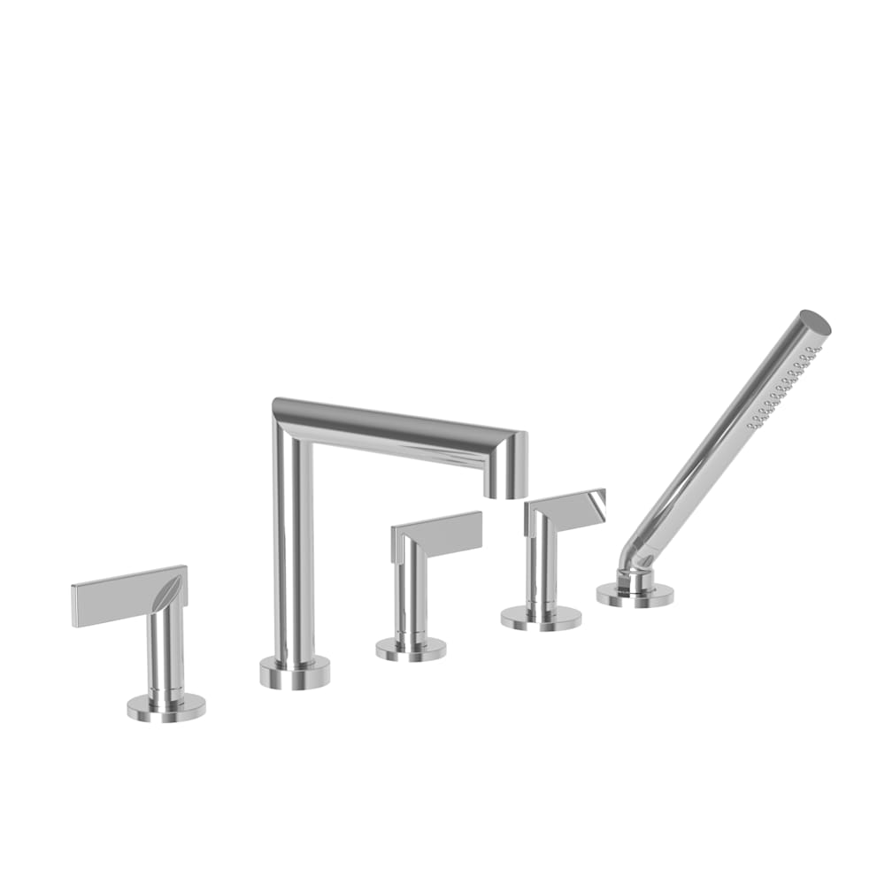 Keaton Roman Tub Filler Faucet with Metal Lever Handles and Handshower