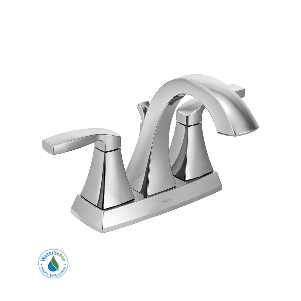 Moen Voss Double Handle Centerset Bathroom Faucet - Valve Included Chrome