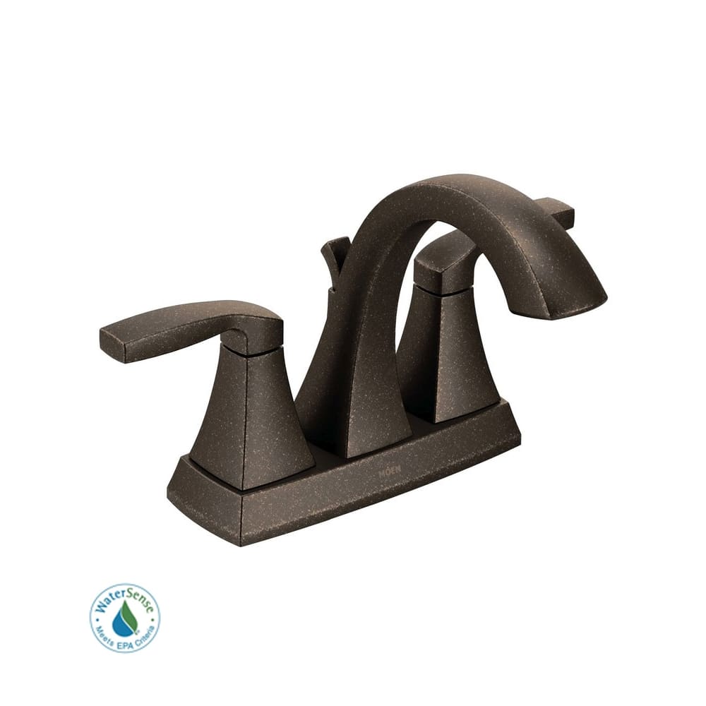Moen Voss Double Handle Centerset Bathroom Faucet - Valve Included Oil Rubbed Bronze