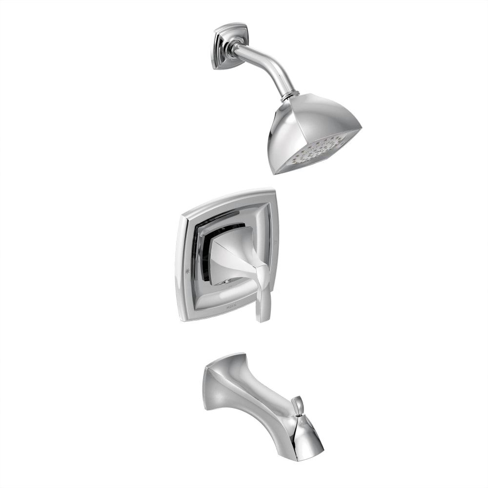 Moen Double Handle Widespread Bathroom Faucet from the M-DURA Collection (Valve Included) Chrome