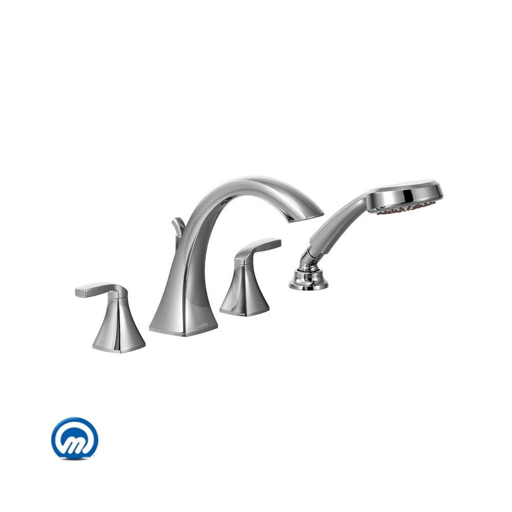 Moen Bathroom Faucet Package with Single Hole Faucet, Toilet Paper Holder, 24" Towel Bar and Towel Ring Chrome