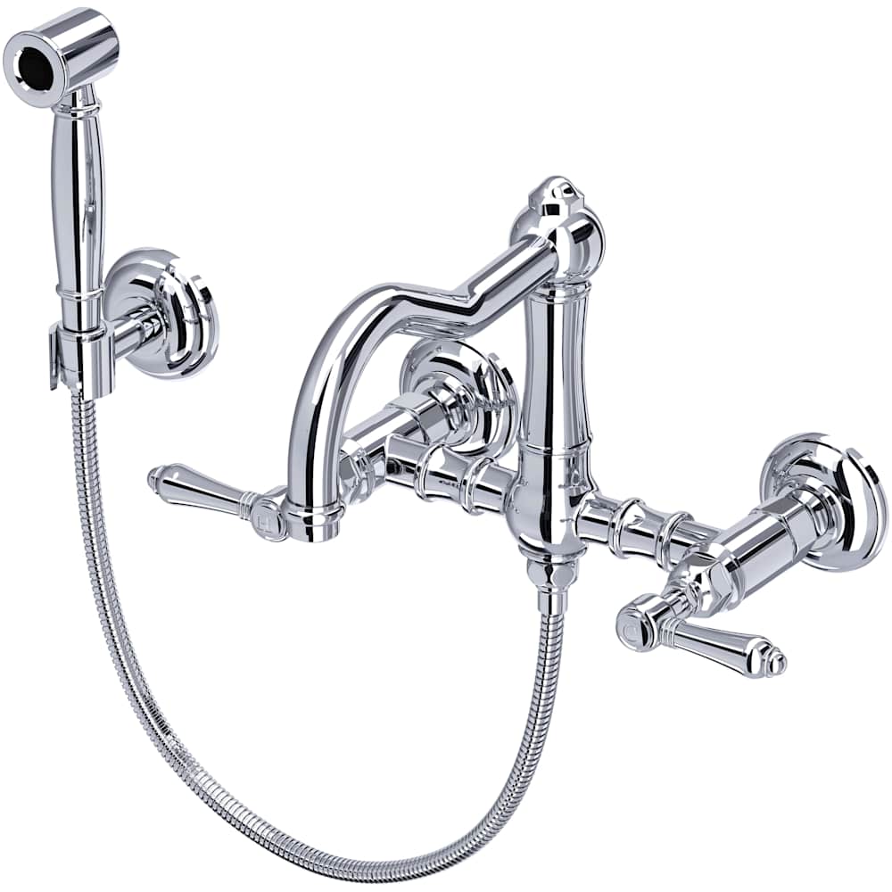 Acqui 1.5 GPM Wall Mounted Bridge Kitchen Faucet - Includes Side Spray